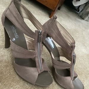 Michael Kors zip up heels, womens size 10. In great condition!